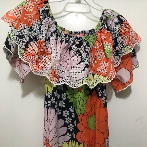 Floral Designer maxi summer dress Exetera size 36 (6) NWT - Picture 4 of 9